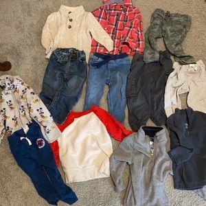 Boys 2t pants and long sleeve shirts set bundle